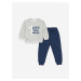 LC Waikiki Crew Neck Long Sleeve Printed Baby Boy Sweatshirt and Sweatpants 2-Piece Set
