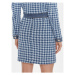 Guess Mini sukňa Tweed W4RD93 D59L1 Modrá Regular Fit