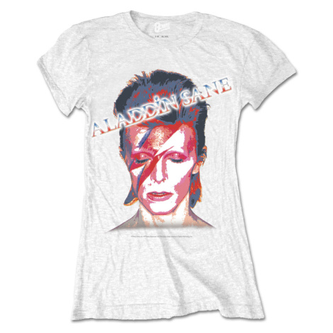 David Bowie tričko Aladdin Sane Biela