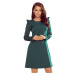 Zelené dámské trapézové šaty s volánky model 7785794 - numoco M