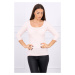 Blouse with round neckline powder pink