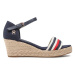 Tommy Hilfiger Espadrilky Mid Wedge Corporate FW0FW07078 Tmavomodrá