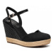 Tommy Hilfiger Espadrilky Basic Closed Toe High Wedge FW0FW04786 Čierna