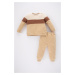 DEFACTO Baby Boy Soft Fuzzy Sweatshirt Tracksuit Bottom 2 Piece Set