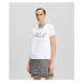 Tričko Karl Lagerfeld Boucle Karl Signature T-Shirt White