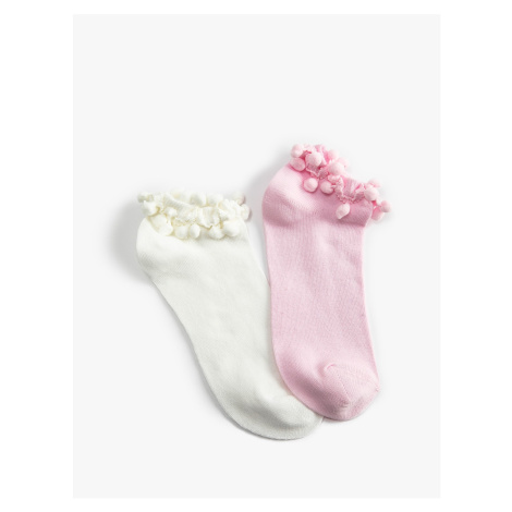 Koton Set of 2 Socks With Pompom Detail