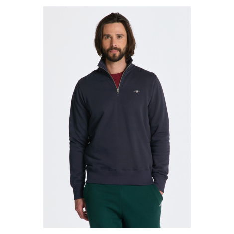 MIKINA GANT REG SHIELD HALF ZIP SWEAT EVENING BLUE