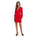 K027 Mini šaty s puzdrovými rukávmi - červené