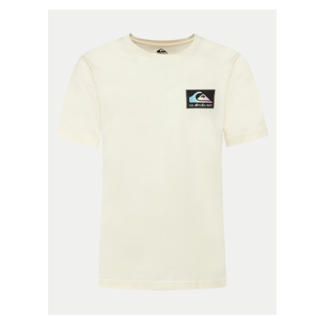 Quiksilver Tričko Back Flash EQYZT07605 Écru Regular Fit