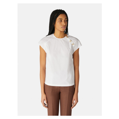 Blúzka Trussardi Blouse Popeline Biela