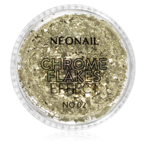 NEONAIL Effect Chrome Flakes trblietavý prášok na nechty odtieň No. 1