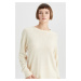 DEFACTO Relax Fit Crew Neck Basic Knitwear Sweater