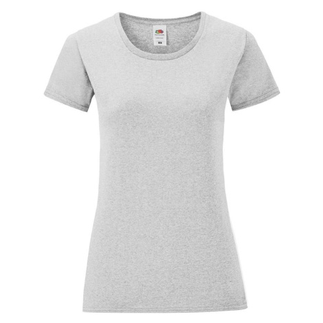 Ikonické sivé dámske tričko z česanej bavlny značky Fruit of the Loom
