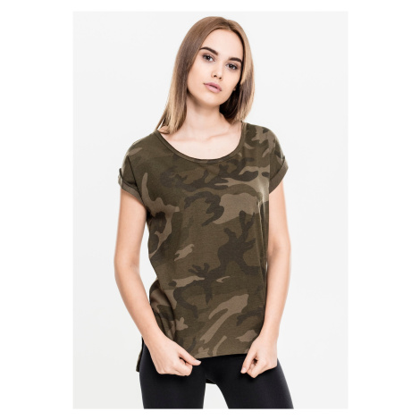 Women's T-shirt Camo Back Shaped Olive camo Urban Classics