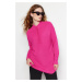 Trendyol Pink Button Detailed Comfortable Knitwear Sweater