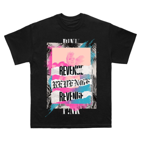 Pink tričko Revenge Čierna