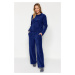 Trendyol Navy Blue Wellsoft Winter Knitted Pajama Set