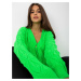 Fluo green cardigan with openwork pattern RUE PARIS