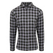 Premier Workwear Dámska bavlnená károvaná košeľa - Oceľovo šedá / čierna