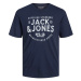 JACK & JONES Tričko 'JJJEANS'  námornícka modrá / biela