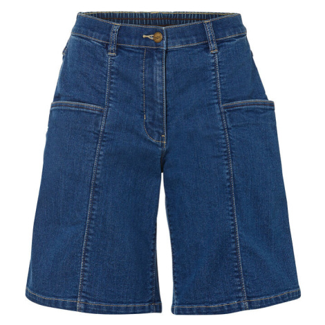 Džínsové šortky s veľkými vreckami a pohodlným pásom bonprix