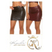 Sexy KouCla Wetlook Mini skirt darkred