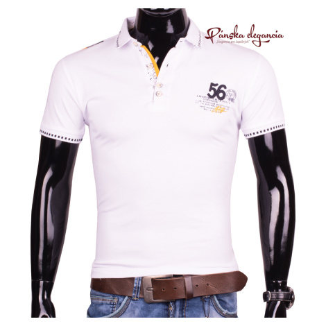 10968-3 Športové POLO tričko bielej farby ETTE 6-8014