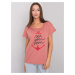 Dusty pink T-shirt with inscription