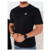 Pánske tričko čiernej farby Dstreet RX5443 s potlačou