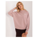 Powder pink oversize sweatshirt with SUBLEVEL inscription