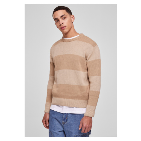 Men's Striped Sweater Beige Urban Classics