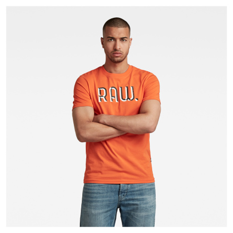 Tričko - G-star RAW Compact jersey o oranžové