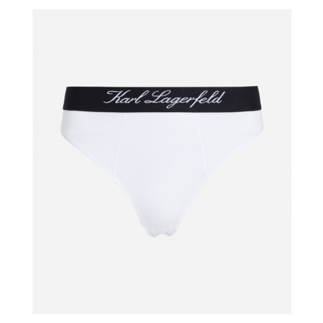 Spodná Bielizeň Karl Lagerfeld Hotel Karl High Waist Brief White