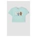 DEFACTO Girl's We Bare Bears Crew Neck Short Sleeve T-Shirt