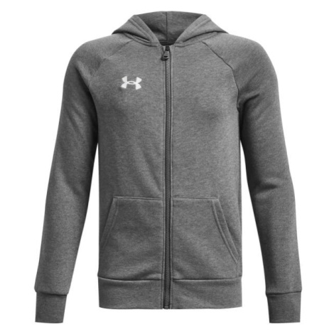 Under Armour RIVAL FLEECE FZ HOODIE Chlapčenská mikina, sivá, veľkosť