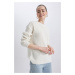 DEFACTO Regular Fit Crew Neck Basic Sweater