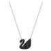 Swarovski Luxusné náhrdelník s čiernou labuťou Iconic Swan