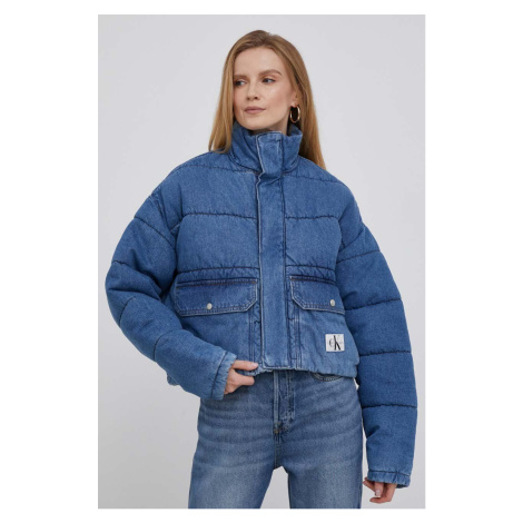 Rifľová bunda Calvin Klein Jeans dámska, zimná, oversize