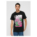 Black T-shirt with lotus flower