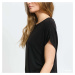 Tričko Urban Classics Ladies Modal Extended Shoulder Tee Black