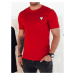 Základné červené pánske tričko Dstreet RX5446