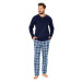 Hotberg(M-Max) Pánske pyžamo Damien1142/1126/ 1-tm.modrá