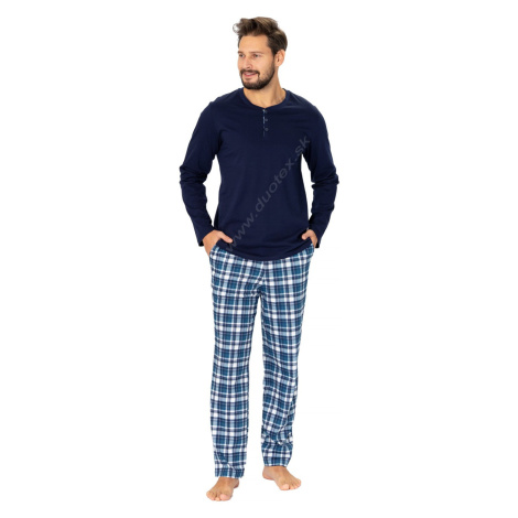 Hotberg(M-Max) Pánske pyžamo Damien1142/1126/ 1-tm.modrá