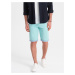 Ombre Men's chinos shorts with denim trim