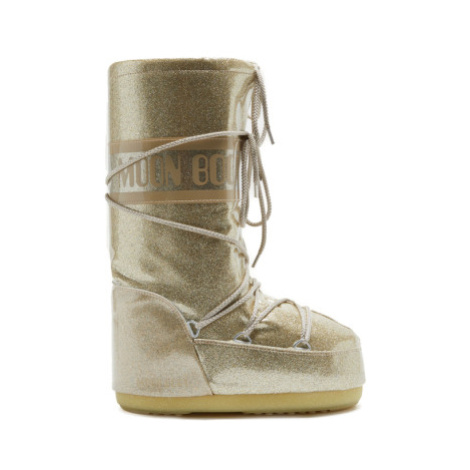 Dámske vysoké zimné topánky MOON BOOT MB ICON GLITTER-B002 GOLD