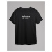 Trendyol Black Text Printed Regular/Normal Cut T-shirt