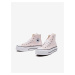 Svetloružové dámske členkové tenisky na platforme Converse Chuck Taylor All Star Lift