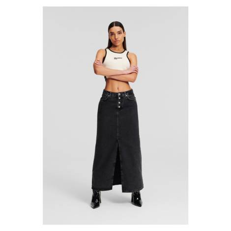 Sukňa Karl Lagerfeld Jeans Klj Hr Shank Denim Maxi Skirt Washed Wiser Black