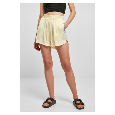 Women's Viscose Satin Resort Shorts - Soft Yellow