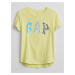 Detské tričko GAP logo flippy Žltá